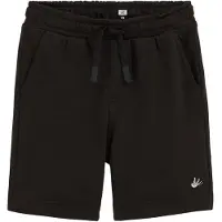 We fashion - Jongens regular fit sweatshort met embroidery - Regular fit - Zwart - Katoen - Maat: 128