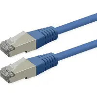 Roline patchkabel Cat.6 (klasse E), PoE, S/FTP (PiMF), blauw, 7 m