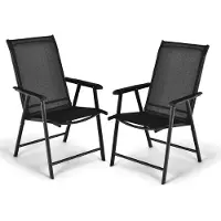 KOMFOTTEU 2 stuks Tuinstoelen, inklapbaar, met hoge rugleuning, weerbestendig, belastbaar tot 150 kg, voor terras, balkon, strand, 68 x 59 x 93 cm