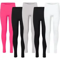 Merry Style Meisjes Leggings - Sport - Vrijetijdsbroek - Lang - Viscose - Sporbroek - 5-Pack - MS-MS10-130-LE-5B - Zwart/Zwart/Roze/Wit/Caffe Latte - 134