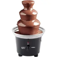 Dd DDChocoladefontein - Chocoladefondue met 3 Levels - Chocolade Fontein 90 Watt - Zwart - 28cm x 18cm x 18cm; 1.08 kg