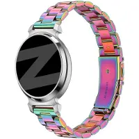 Bandz Stalen 'Classic' band geschikt voor Garmin Lily 2 / Pebble Round 2 - Regenboog