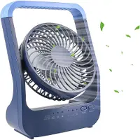 VHV - Bureauventilator - 6 inch USB tafelventilator - 20000 mAh - USB oplaadbaar - 3 snelheden - 180° draaibaar - voor camping, reizen, bureau en buitengebruik