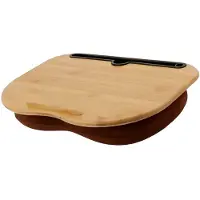 Decopatent - Laptop Schoot Standaard - Bamboe Laptray Schootkussen - Laptopstandaard - Laptop verhoger - Laptoptafel Schoot - Schoottafel - Knietafel - Afm: 38 x 28 x 8 Cm.