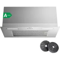 CIARRA Inbouw Afzuigkap – 60 cm, roestvrijstalen afwerking, energieklasse A+++, 650 m³/u