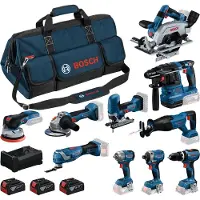 Bosch 0615A500EH | Accu combiset 18V 10 machines in toolbag (3x 5.0Ah accu + GAL 12V/18V-80 lader) - 0615A500EH