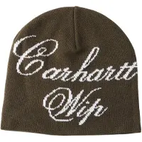 Carhartt WIP Muts 'Travon' olijfgroen / wit