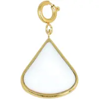 My Bendel - Grote Witte Aventurijn Bedel • Rust & Vertrouwen - met Luxe Cadeauverpakking | Sieraden Voor Dames