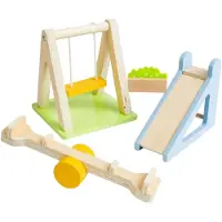 Bigjigs houten poppenhuis tuinset - FSC houten buitenspeelgoed.