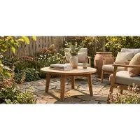 Teakea ronde salontafel massief teak Ø80 x 45 cm loungetafel voor buiten