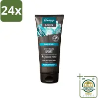 Kneipp - Sport Douche 2‑in‑1 - Men - 200 ml - Voordeelverpakking - 24 stuks - Mannen douche - Menthol douche