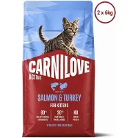 Carnilove salmon / turkey kittens kattenvoer 2x 6 kg