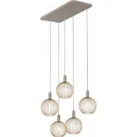 Segula Zand bruine hanglamp Madox 5-lichts