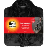 Heat Holder - Zachte Warme Herenbadjas - Zwart