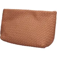 Gave Lux Gave Luxe Dames Schoudertas van Leer, Sauvage Design, Gevlochten Patroon, Afneembare Kettingband