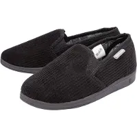 Dunlop Mannen Tartan Gevoerde Huisschoenen Met Geheugenfoam