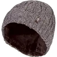 Heat Holder Dames Kabelturnover Warme Thermische Beanie Muts