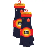 Heat Holder Heren Vingerloze Handschoenen met Warme Fleece Voering
