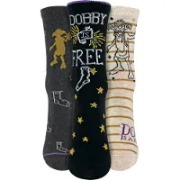 Harry Potter 3 Paar Dames Dobby is Vrij Sokken | Novelty Sokken - Assortiment