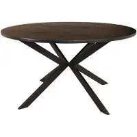 Lizzely Garden & Living Eettafel rond visgraat Ozzy zwart 140cm ronde tafel