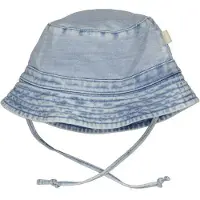 BESS denim zonnehoed light wash Blauw Effen | Hoed van