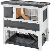 Ferplast Konijnenhok Grand Lodge 120 Plus - Dierenverblijf - 117x69x101 cm Grijs 120