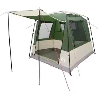 vidaXL Partytent Groen 4-persoons 185T Polyester met PU Coating