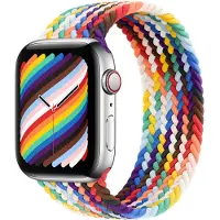 Apple Gevlochten solobandje voor de Watch | 44/45/46/49 mm - Maat 3 - Rainbow Pride