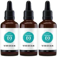 Viridian Liquid Vitamine D3 2000 IU 3x50 ml Orale druppels