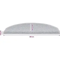 vidaXL Zelfklevende trapmatten 15 st 80 x 24,5 x 3,5 cm Lichtgrijs