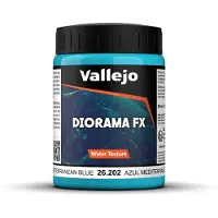 Vallejo Modelbouwdecoratie - 26202 Water Textures 202 - Mediterraan Blauw - 200ml Effecten potje