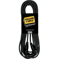 Yellow cable ECO M15X - XLR Male naar XLR Female microfoonkabel 15m Zwart