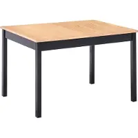 Beliani HOUSTON - Uitschuiftafel - Lichtbruin/Zwart - 120/150 x 90 cm - Hout