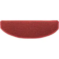 vidaXL Zelfklevende trapmatten 15 st 80 x 24,5 x 3,5 cm Rood
