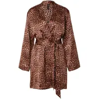 Hunkemoller Badjas kort chocoladebruin / cappuccino / donkerbruin / zwart