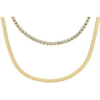 Fossil Ketting 'Ellis' goud / transparant