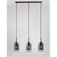 Lyora Hanglamp Velor 3-lichts zwart recht