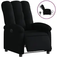 vidaXL Fauteuil verstelbaar elektrisch stof zwart