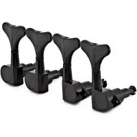 Gear4Music Guitarworks Bass Guitar Mini Machine Heads 2-a-side Black