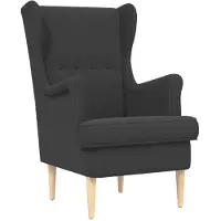 vidaXL Fauteuil Donkergrijs Bouclé