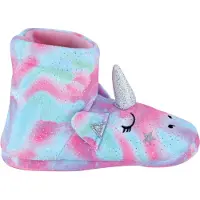 Slipper Snob Kinderen 3d roze en blauwe eenhoorn pantoffellaarzen - Roze