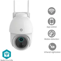 Nedis SmartLife buitencamera | 3 MP | Spotlight | Draaien en kantelen | Batterijduur 3 maanden | IP65 - WIFICBO51WT