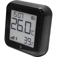 Shelly Temperatuur- en luchtvochtigheidssensor H&T Gen3 | WiFi, Bluetooth | Zwart