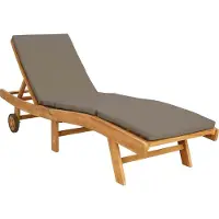 vidaXL Ligstoel Polyester Bruin en Taupe