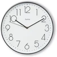 Hama Wandklok - - Corsica - Ø 30 cm - Zwart/Wit - Stil
