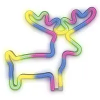 Forever Light FLNE12 - Neon LED licht Eland multicolor Batterij + USB