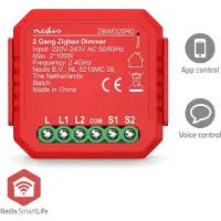 Nedis Slimme inbouwmodule | Dubbele Triac Dimmer | Zigbee | 2x100W