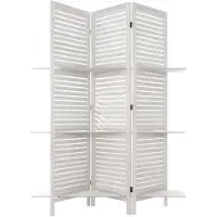 Atmosphera Luxe Kamerscherm Windows met 3 vlakken - wit - mdf - 120 x 170 cm - afscherming wand - omkleden