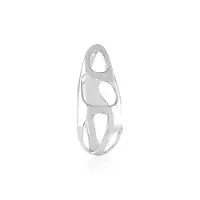 Cavill - Zilveren Hanger 925 Sterling Zilver - Rhodineerd - Abstract Modern Vloeiend Design - Dames & Unisex - 28x13 mm - Certificaat van Echtheid