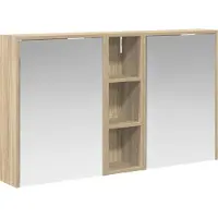 vidaXL Badkamerkast set 3 st 106 x 16 x 62,5 cm Bewerkt hout